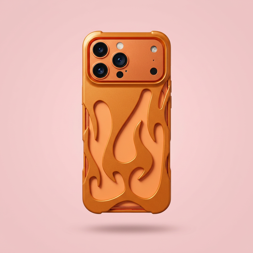 Metallic Orange Swirl Case